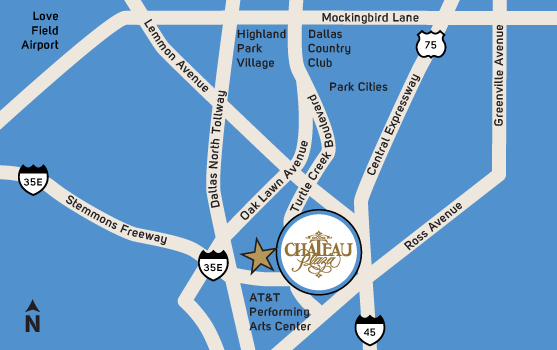 Map to Chateau Plaza
